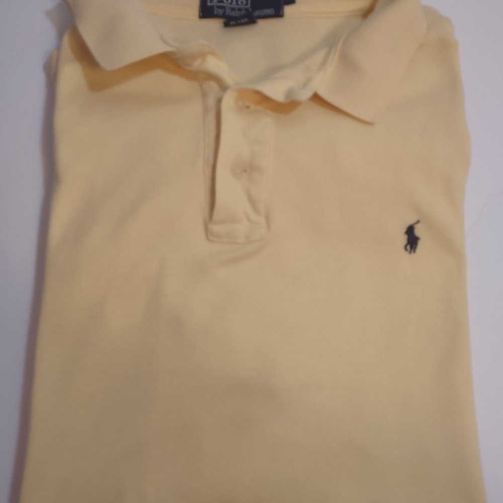 Ralph Lauren Polo Shirt Mens Size XXL Yellow Short Sleeve 100% Cotton Pony